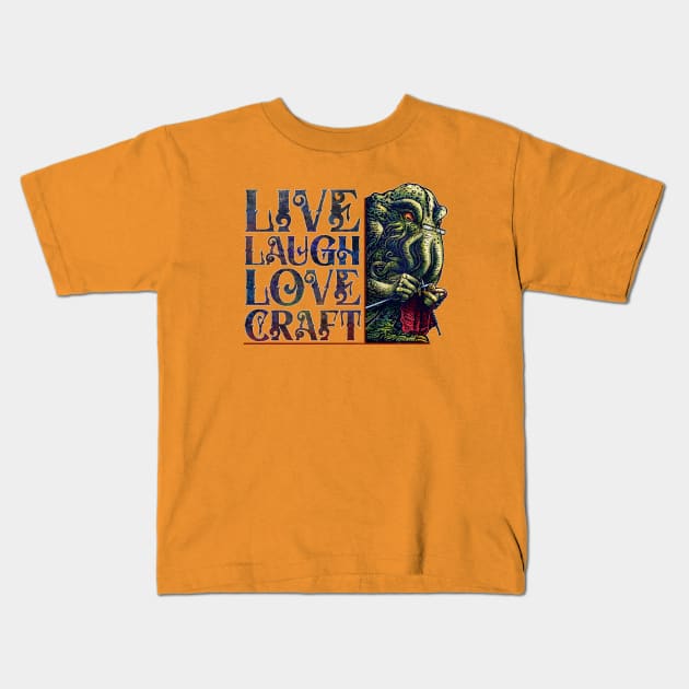 Live, Laugh, Love, Craft Kids T-Shirt by ChetArt